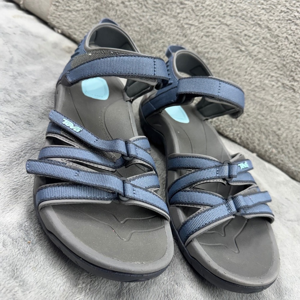 Teva Tirra Sandals Womens 9 Blue Grey Excellent Hiking Water Sport Strappy 4266